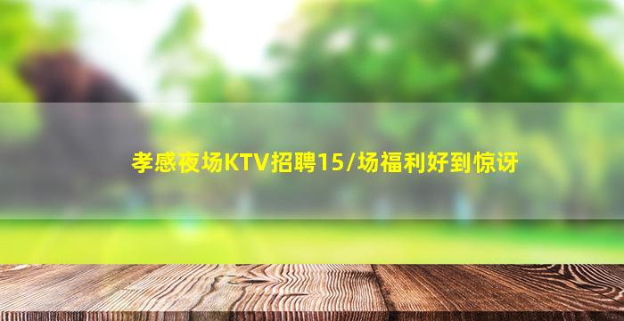 孝感夜场KTV招聘15/场福利好到惊讶